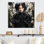 Coton, couture noire et blanche femme I - art mural Dior