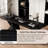 62.99"Rectangular black pine writing desk-1979400969