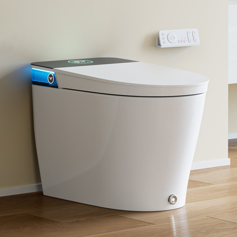 Smart Bidet Toilet – Multi-Level Temperature Adjustable Cleaning & Drying, No Water Pressure Limit, Auto Flush, LED Display