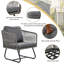Azden Outdoor Conversation Sets Handwoven Rope Weaving Furniture Set For 5 People With Galvanised Iron Frame-118574816