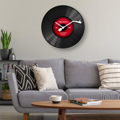  Analog 12" Record Wall Clock with Quartz Accuracy