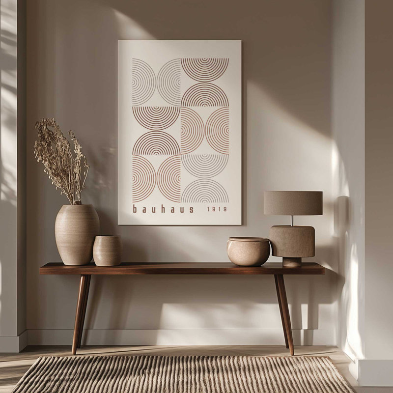 «Brown Bauhaus Composition», affiche I, toile tendue, H 48 po x l 32 po