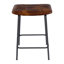 Tabouret de bar capitonné en cuir 24 po Reza-1968756533