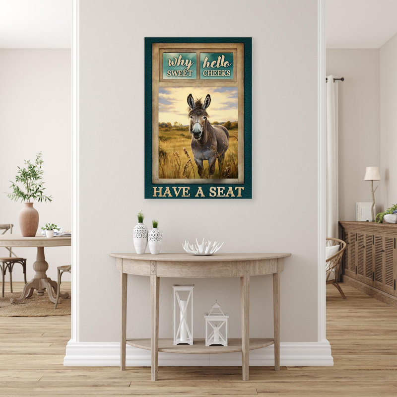 " Donkey Have A Seat 1 ", 36" H x 24" W x 1.25"D