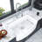 White Farmhouse Sink - 33 Inch White Kitchen Sink Ceramic Arch Edge Apron Front Single Bowl Farm Kitchen Sinks