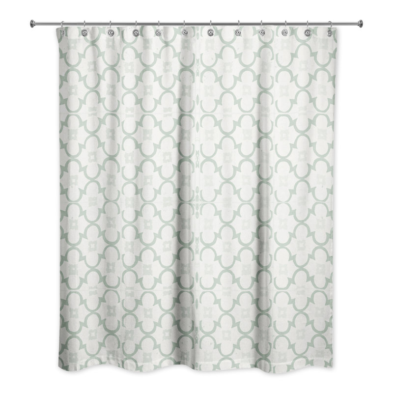 Rideau de douche simple Alondria, Vert
