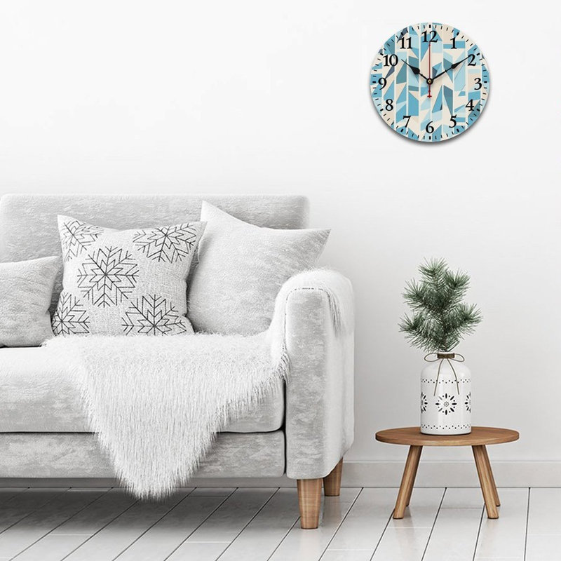 Décoration murale triangulaire bleue 12 x 12 po