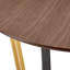 Ensemble de table de salle à manger 48 pièces en noyer avec cadre en métal et chaises rembourrées en tissu Mirjka-830981585-830981584