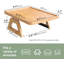 Plateau pour accoudoirs de canapé, plateau de canapé pliant en bambou, plateau de canapé à accoudoirs pour boissons, collations, téléphone, télécommande （Naturel）