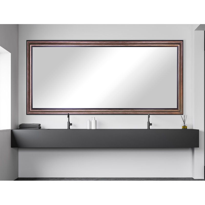 Wall Mirror, 65.5" H x 30.5" W, Bronze/Black