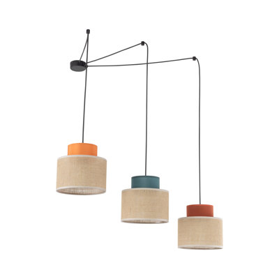 Luminaire suspendu naturel DUO en jute 3