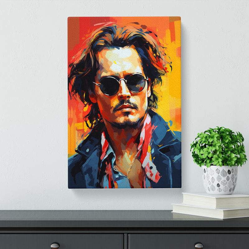 Johnny Depp Orphism Art - No Frame Print, 60cm H x 40cm W x 3cm D