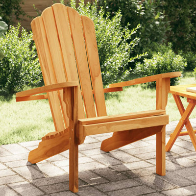 Garden Adirondack Chair Teak Solid Teak Wood Medium Durable by Highland Dunes
