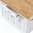 Kitchen Island With Rubber Wood Drop Leaf, Embossed Texture Rolling Kitchen Cart On 4 Wheels With 4 Doors And 3 Drawers, Kitchen Island With Storage For Kitchen, Dining Room-725319564