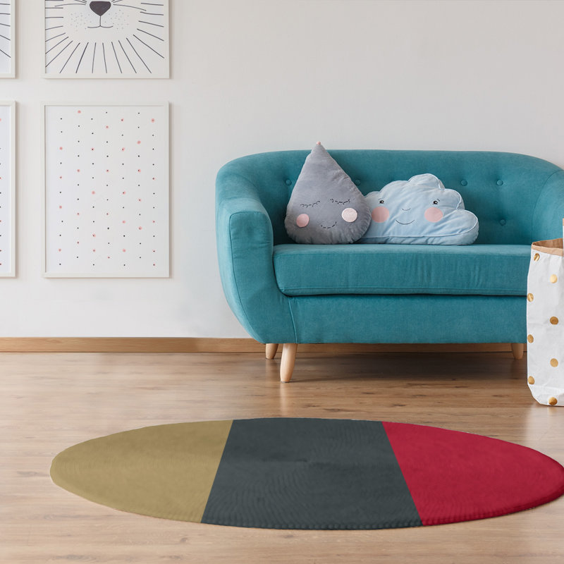 Chenille Indoor Rug, Round 5'