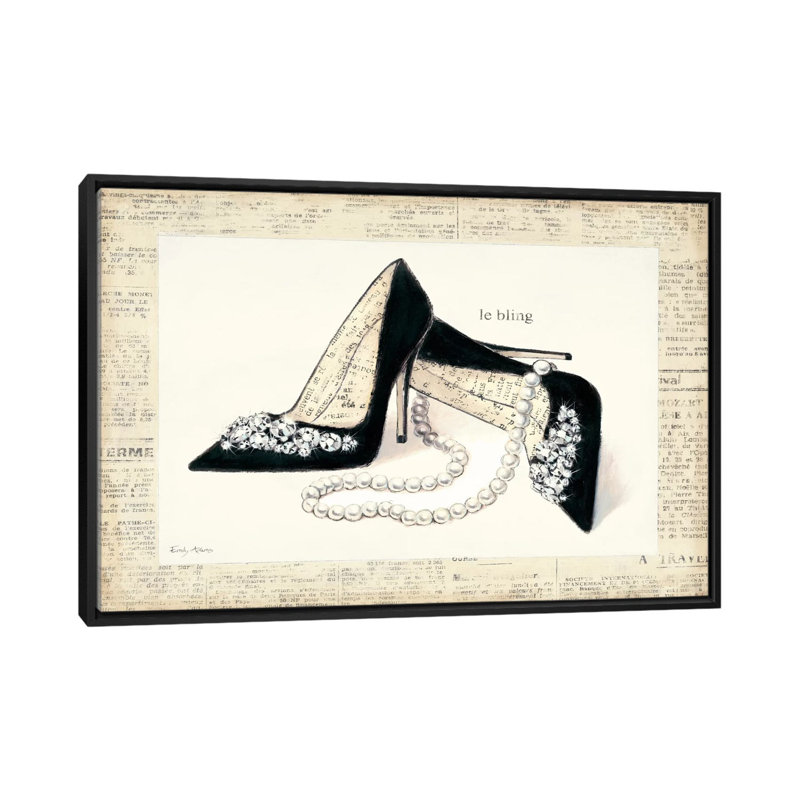 « from emily placard iv », impression sur toile tendue, H 18 po x l 26 po x P 1,5 po, Toile avec cadre noir, Pas de tapis