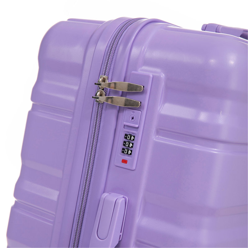 20 po / 24 po / 28 po 3 pièces / ensemble en valise à roulettes ABS, valise de cabine, couleur assortie, serrure à combinaison