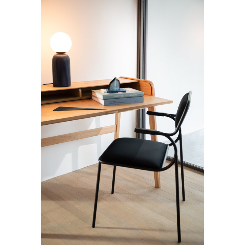 Alba Upholstered Arm Chair, Black