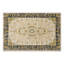 Tapis oriental oriental avec motif doré et vert - Tapis à motif traditionnel pour le salon et la chambre à coucher-1579488719