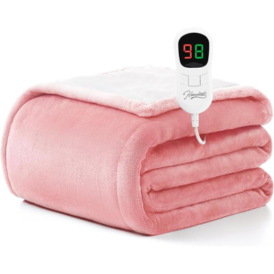 Electric Heated Twin Size Heating Twin Size 1/2/4/6/8 Hours Auto Off 10 Heat Level Over Heat Protection Flannel Sherpa ETL Certification