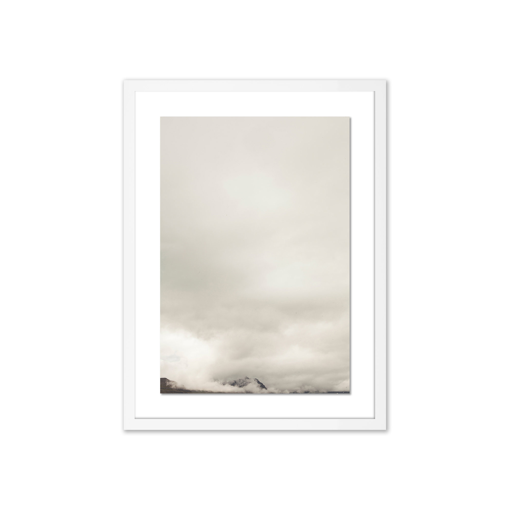 Clouds 11 by Riley Ryan, 24" H x 18" W x 1.5" D, White