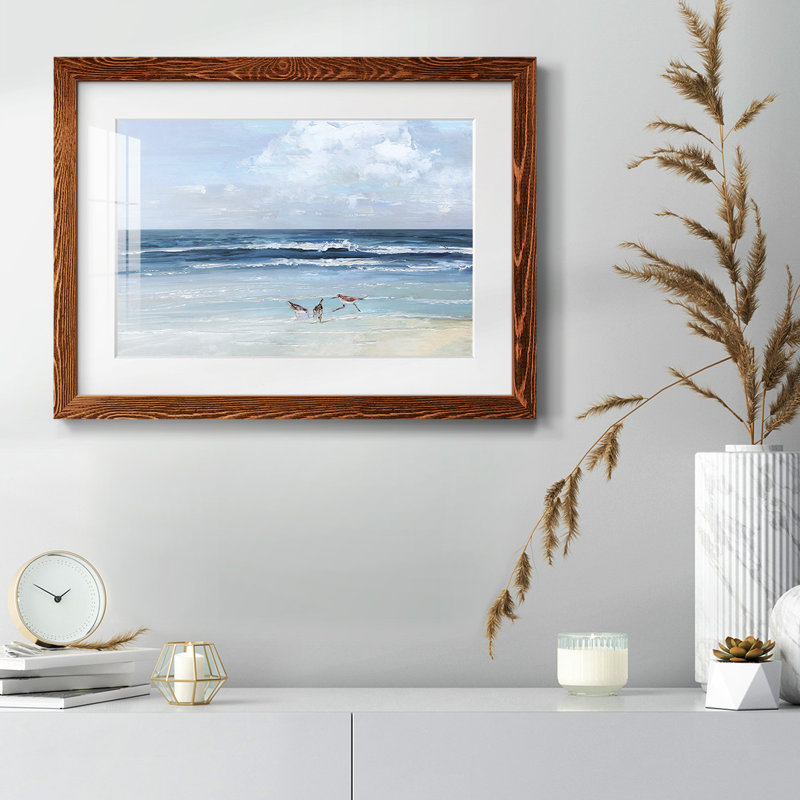 Beach Trio, impression sur papier encadrée, H 18 po x l 26 po x P 1,5 po, Érable