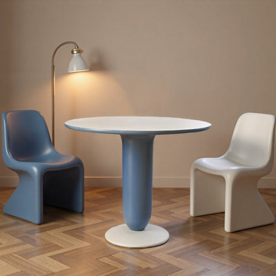 Unique Creamy Style Round Dining Table