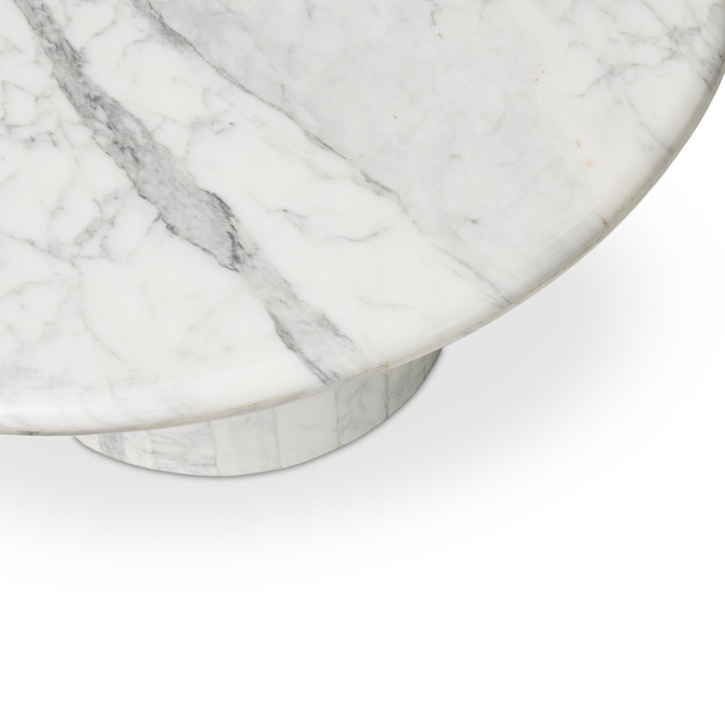 Stuart Marble Coffee Tables-White Calacatta Marble, White Calacatta Marble