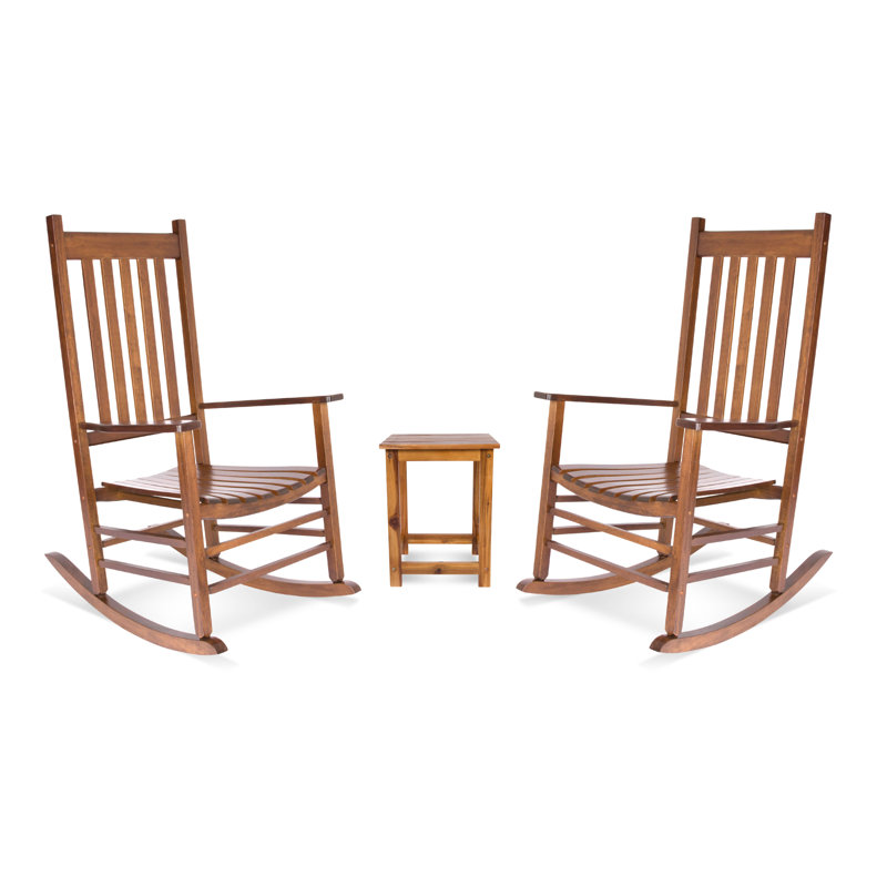 Ensemble de chaises berçantes Emjay, Chêne