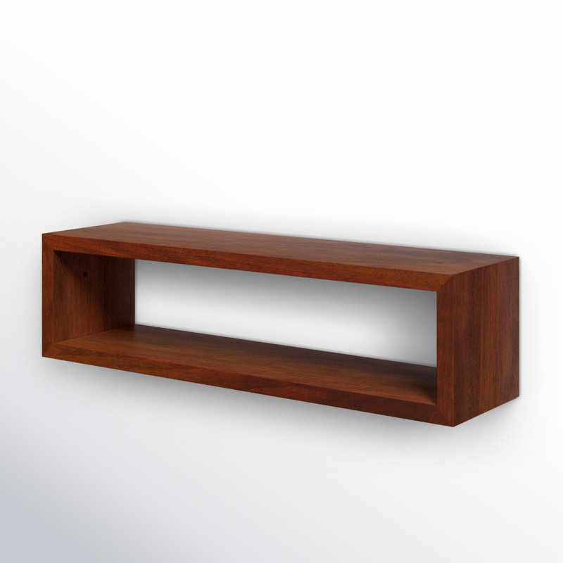 Robin Solid Wood Floating Shelf, 8" H x 30" W x 8" D, Walnut Brown