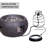 12 H Outdoor Dark Grey Mini 22" Round 40,000 BTU Propane Gas Fire Pit