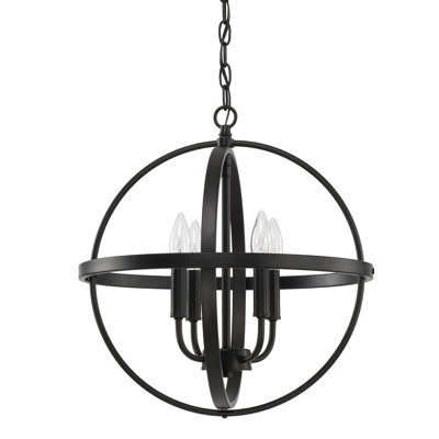 Independent 4 - Light Dimmable Globe Chandelier
