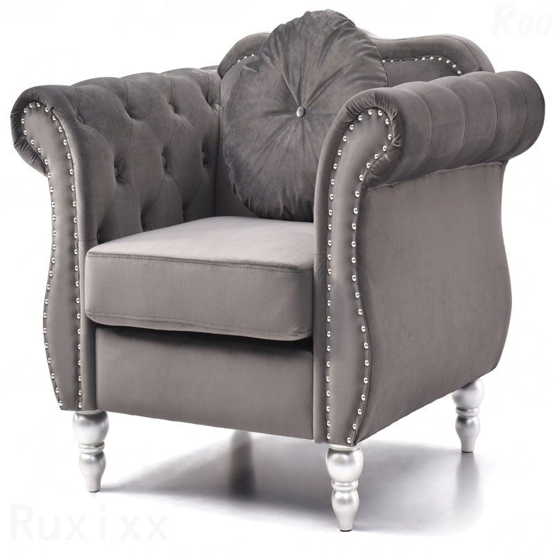 Chaise transitionnelle grise, idéale pour les chambres à coucher, gris foncé