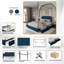 Lit plateforme en métal avec tiroirs de rangement en velours-733900009-733900015