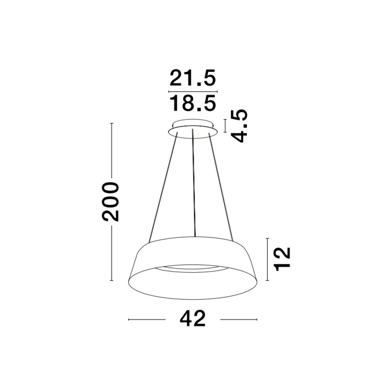 1 - Light Black LED Pendant