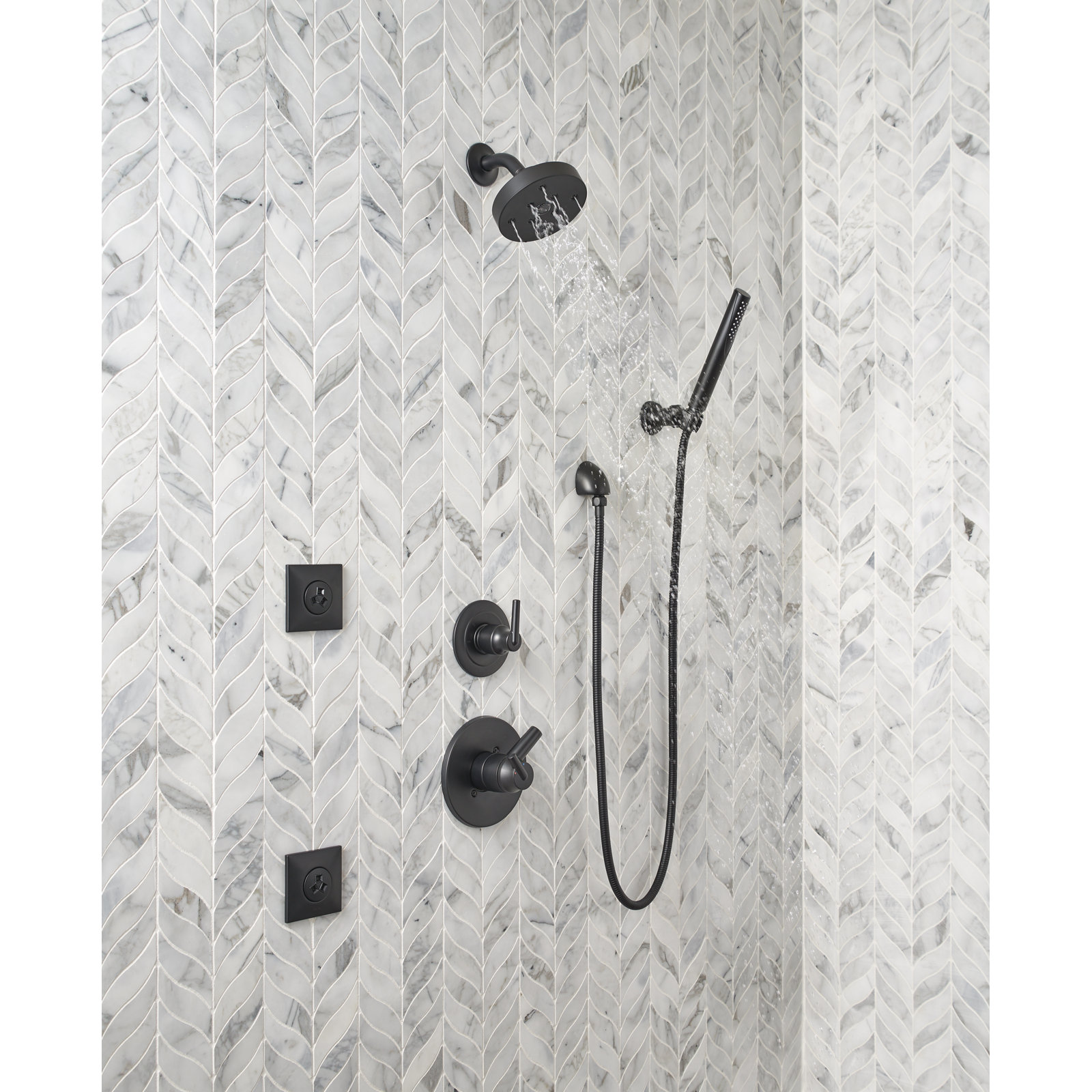 Trinsic 17 Series Dual-Function Shower Faucet Set, H20kinetic Shower Handle Trim Kit, Matte Black