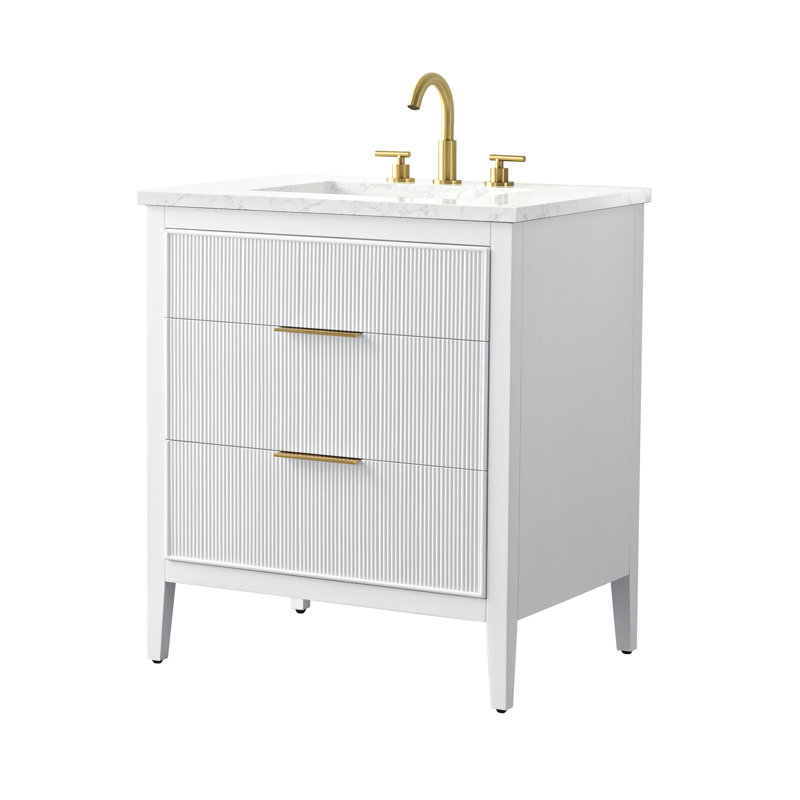 Emma 30" W Single Vanity, White