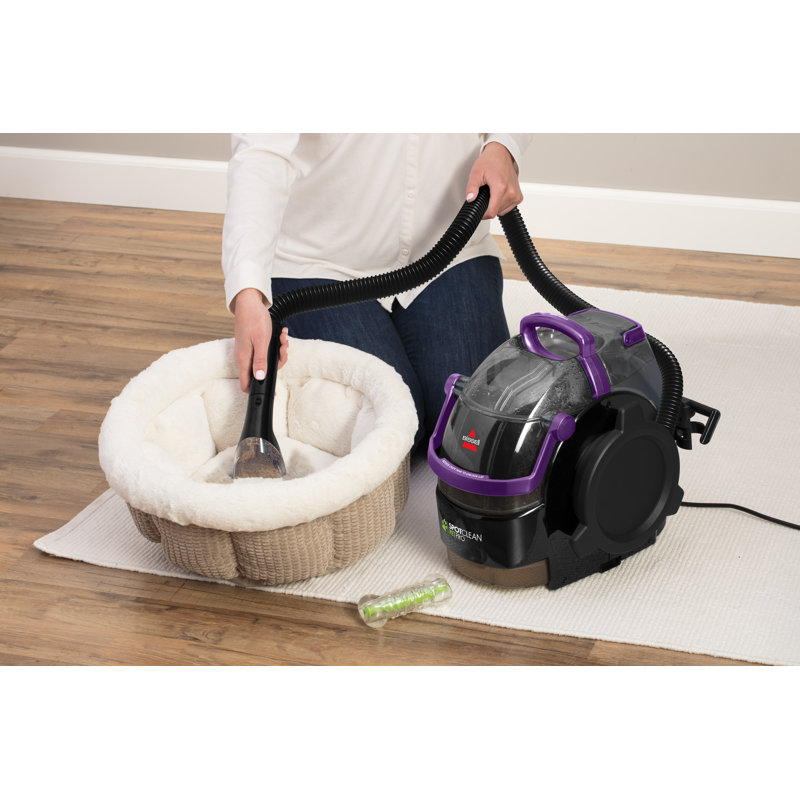 BISSELL SpotClean Pet Pro Portable Carpet Cleaner, 2458, Grapevine Purple, Black