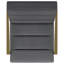 Fauteuil d'appoint rembourré en métal foncé