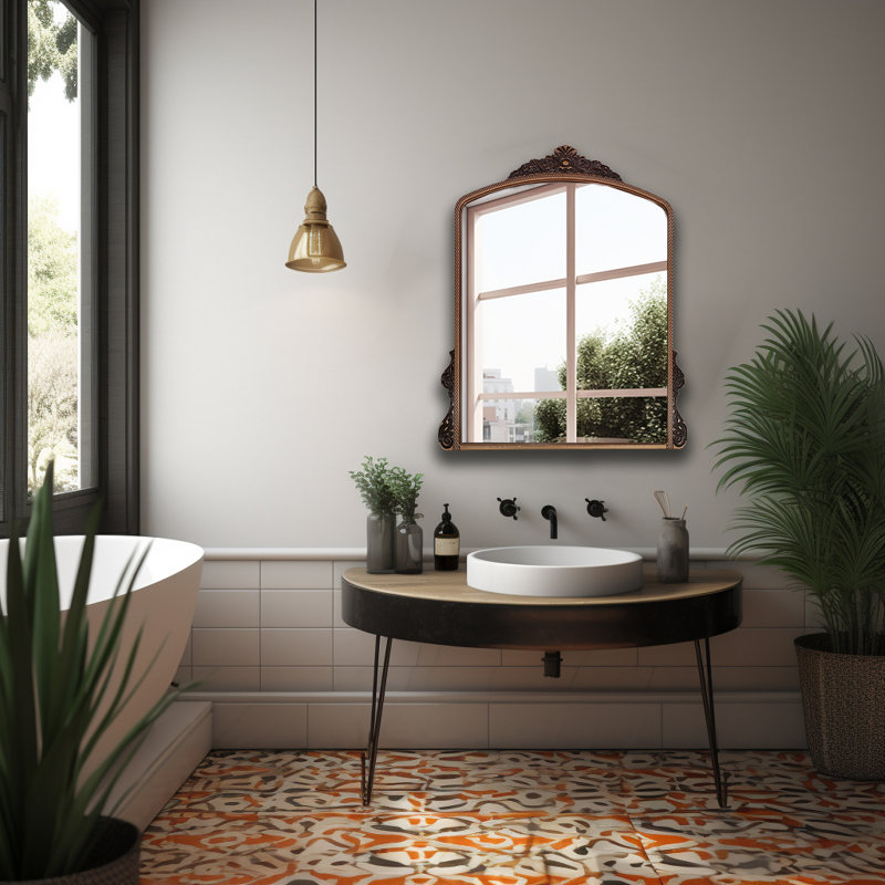 Miroir mural Deztiney, Or, 34 po x 28 po