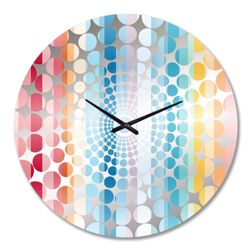 Horloge murale à rayures Rainbow, Très grand