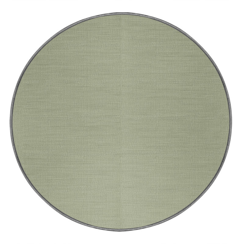 Tapis brun uni lavable à la machine, Rond 6 pi