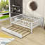 Lit de jour en bois Havund avec lit gigogne simple et garde-corps de clôture-50133392-50133397