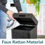 Wicker Outdoor Trash Cans - Set of 2 - 26 Gal. and 15 Gal.