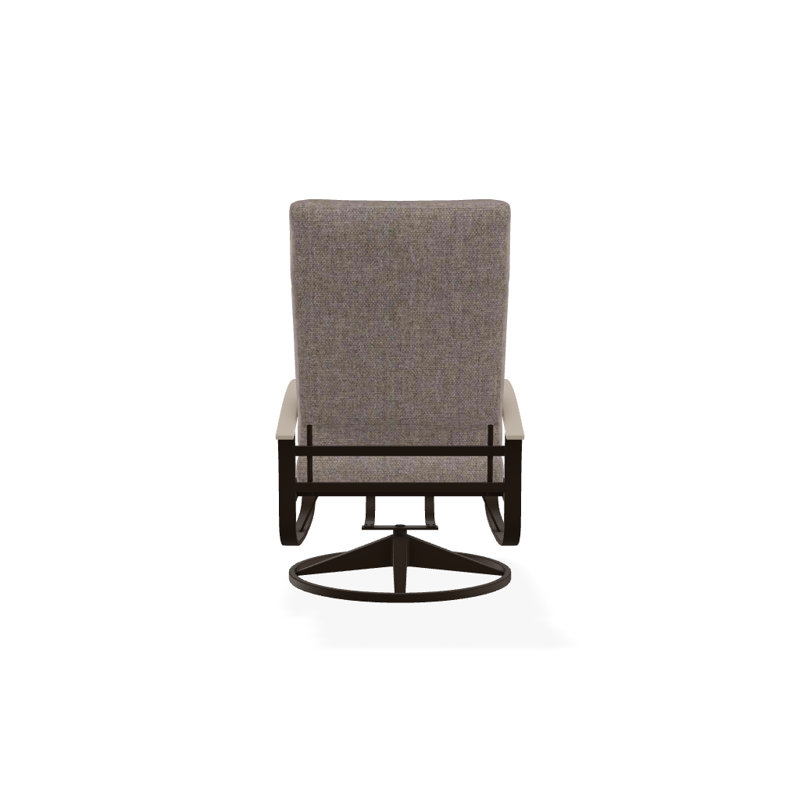 Belle Isle Outdoor Swivel Lounge Chair, Mineral Blue, Desert P60, Textured Kona