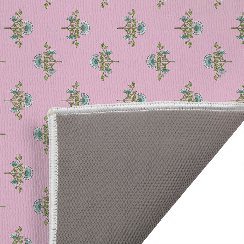 Tapis de bain Flora, Simple - L 34 po x l 21 po, Rose