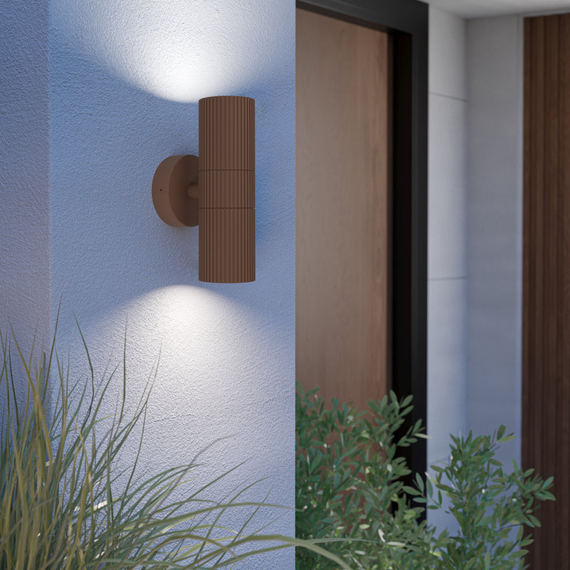 Satin Nickel Hardwired Outdoor Sconce, 20cm H x 11cm W x 6cm D, Multiple Directions