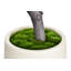 Arbre à ficus artificiel de 6 pi - plante artificielle verte en pot de décoration blanche, décoration de plancher d'intérieur, nécessitant peu d'entretien-123297744-123297746