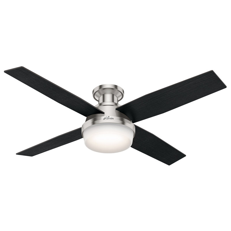 Ceiling Fan with LED Lights, Black/Chocolate Oak