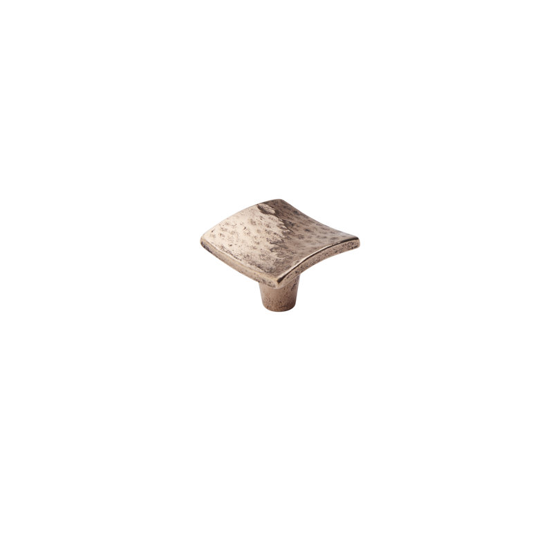Poignée carrée Martellata, Bronze naturel